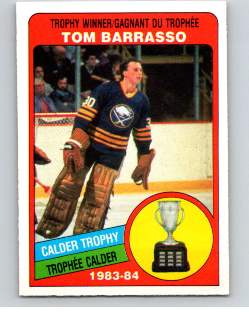 1984-85 O-Pee-Chee #375 Tom Barrasso TR  Buffalo Sabres  V64739 Image 1