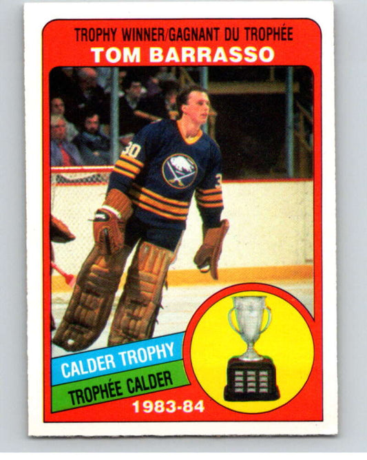 1984-85 O-Pee-Chee #375 Tom Barrasso TR  Buffalo Sabres  V64739 Image 1
