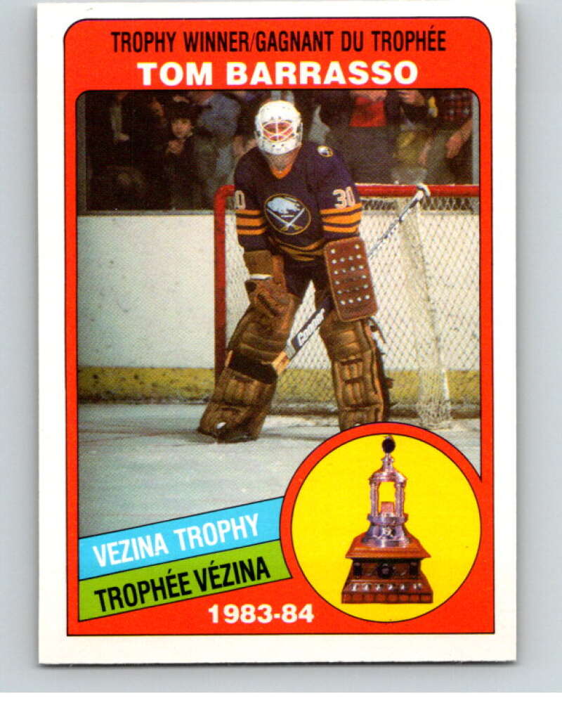 1984-85 O-Pee-Chee #379 Tom Barrasso TR  Buffalo Sabres  V64747 Image 1