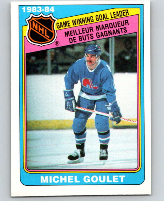 1984-85 O-Pee-Chee #384 Michel Goulet LL  Quebec Nordiques  V64750 Image 1
