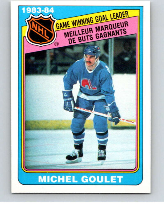 1984-85 O-Pee-Chee #384 Michel Goulet LL  Quebec Nordiques  V64751 Image 1