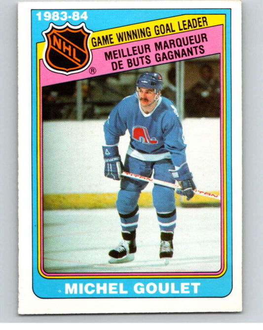 1984-85 O-Pee-Chee #384 Michel Goulet LL  Quebec Nordiques  V64752 Image 1