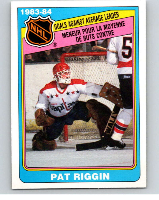 1984-85 O-Pee-Chee #386 Pat Riggin LL  Washington Capitals  V64753 Image 1