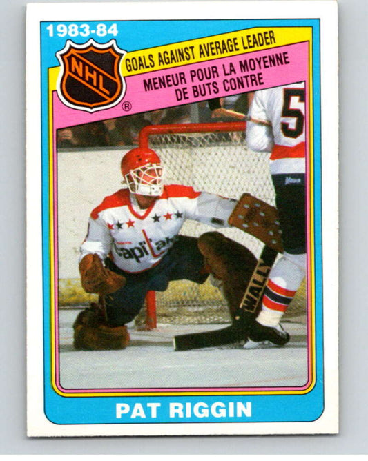 1984-85 O-Pee-Chee #386 Pat Riggin LL  Washington Capitals  V64754 Image 1