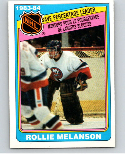 1984-85 O-Pee-Chee #387 Rollie Melanson LL  Minnesota North Stars  V64757 Image 1