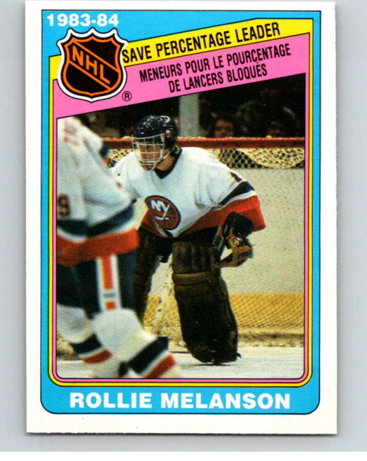 1984-85 O-Pee-Chee #387 Rollie Melanson LL  Minnesota North Stars  V64758 Image 1