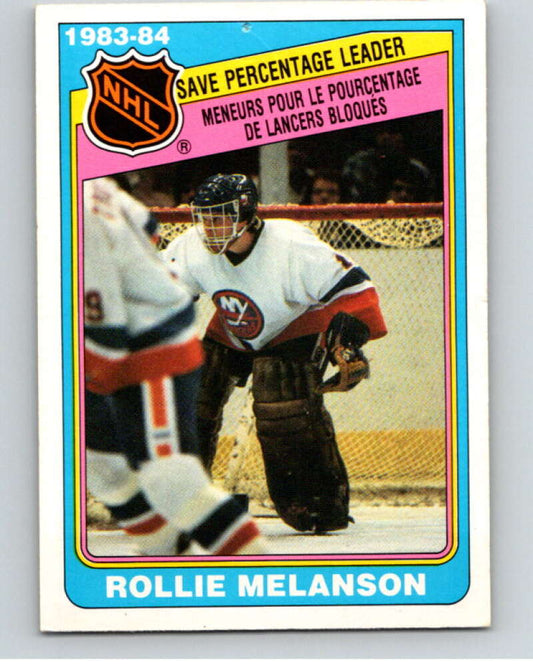 1984-85 O-Pee-Chee #387 Rollie Melanson LL  Minnesota North Stars  V64759 Image 1