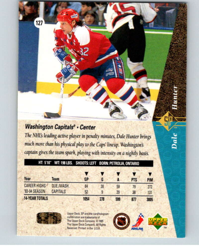 1994-95 Upper Deck SP Hockey #127 Dale Hunter  V64865 Image 2