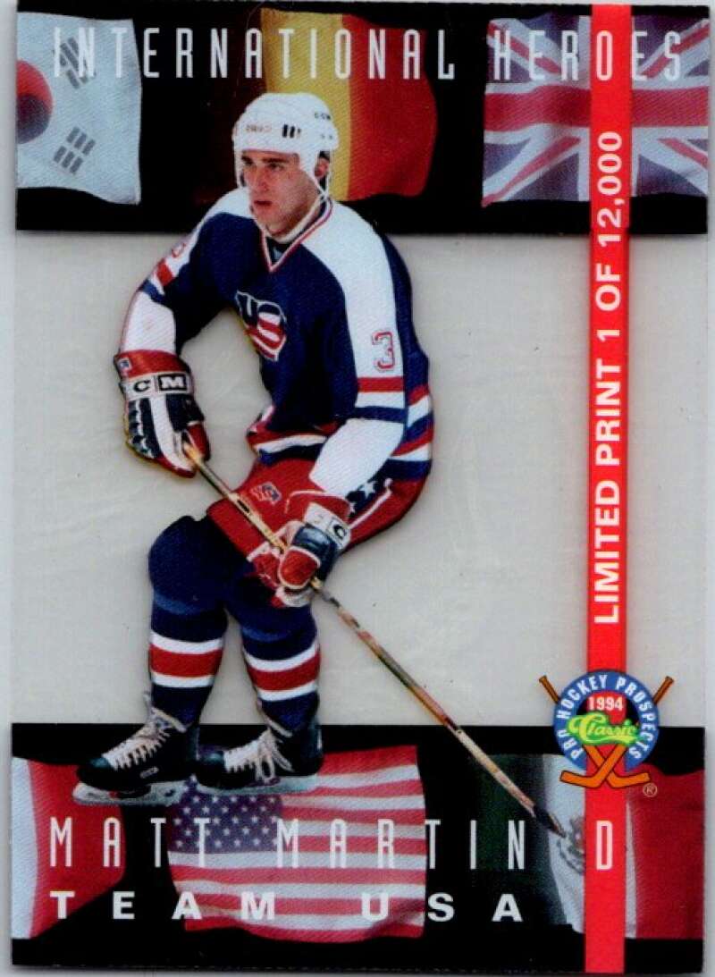 1994-95 Classic Prospects International #LP9 Matt Martin  V64965 Image 1