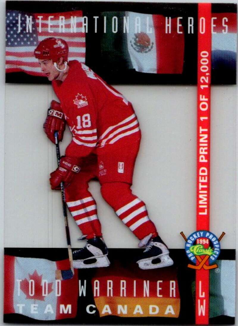 1994-95 Classic Prospects International #LP20 Todd Warriner  V64966 Image 1