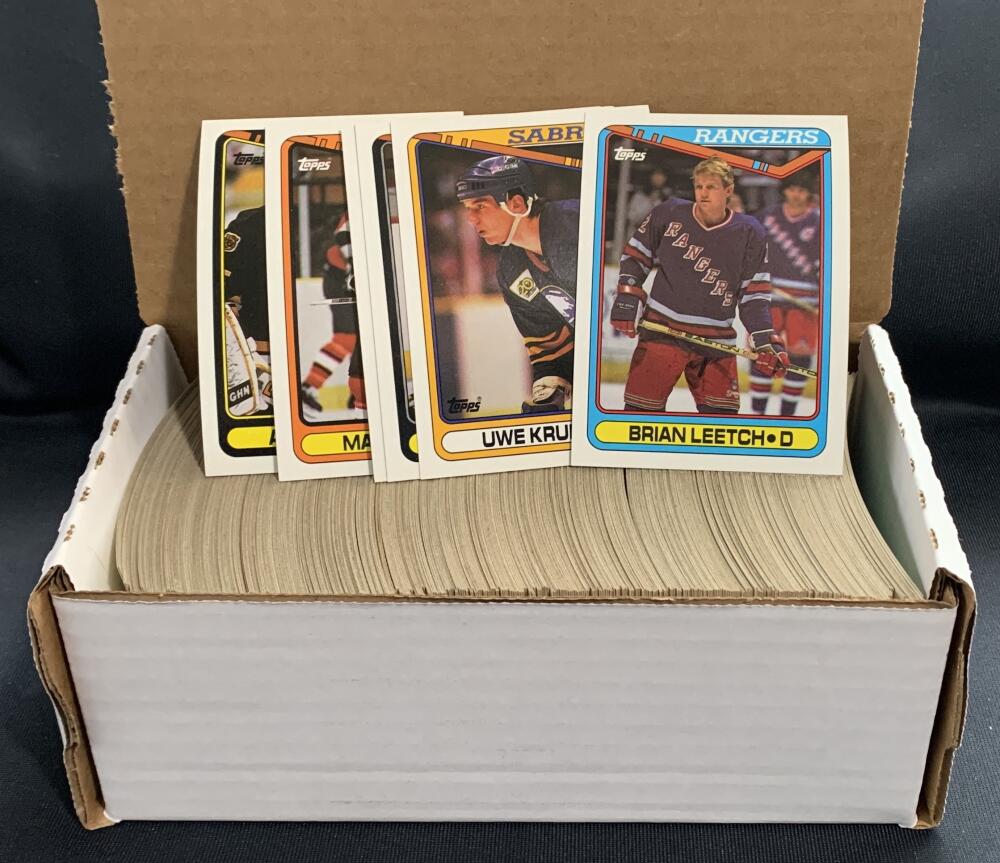 1990-91 Topps Hockey Trading Cards - Box Over 320 cards! - Lot #1 Image 1