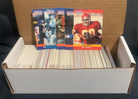 1990 Pro Set Football Trading Cards - Box Over 450 cards! - Lot #1 Image 1