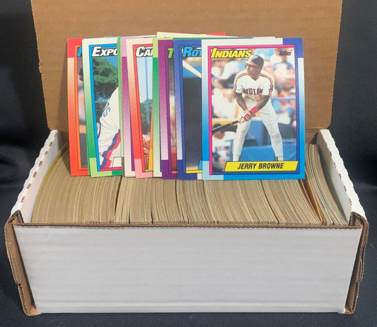 1990 Topps Baseball Trading Cards - Box Over 350 cards! - Lot #1 Image 1