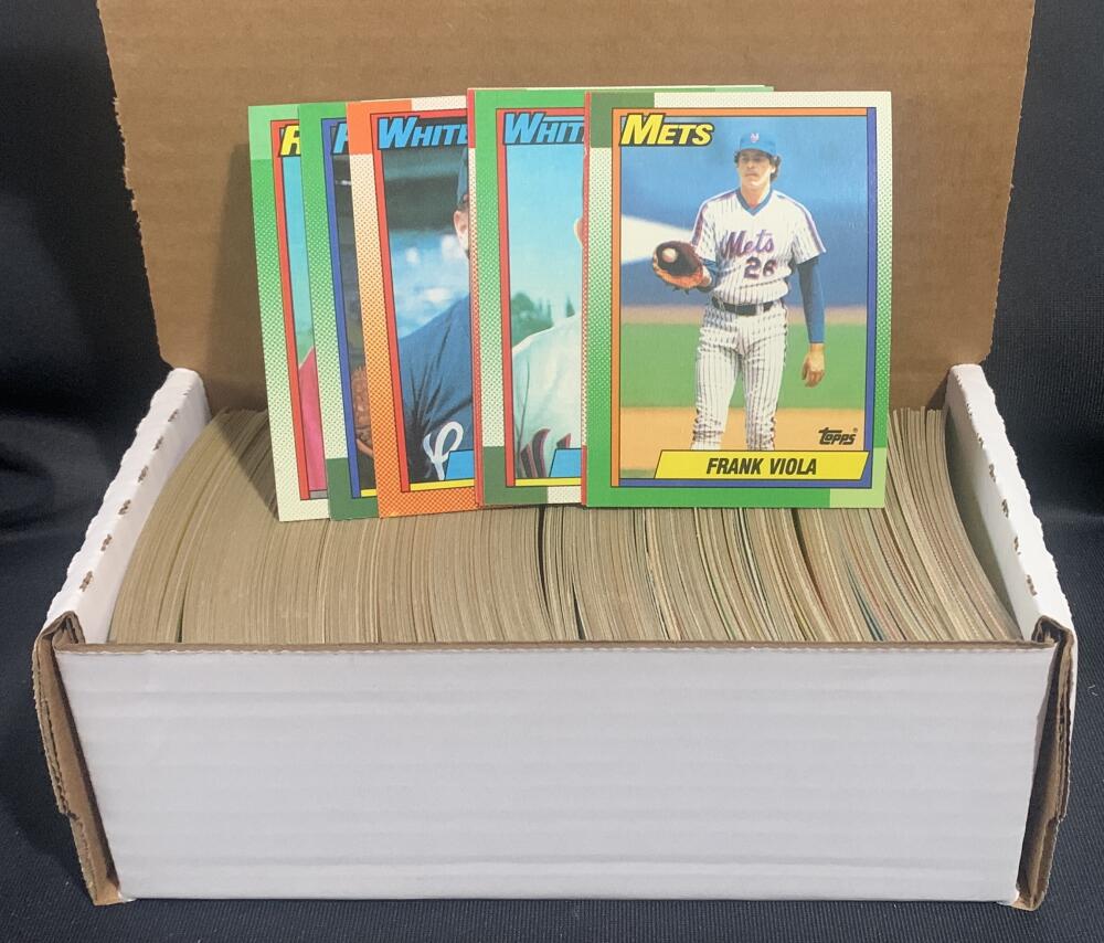 1990 Topps Baseball Trading Cards - Box Over 350 cards! - Lot #2 Image 1