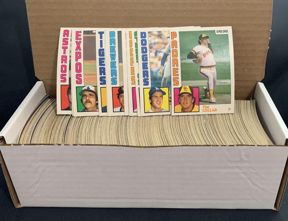 1984 O-Pee-Chee Baseball Trading Cards - Box Over 500 cards! - Lot #2 Image 1
