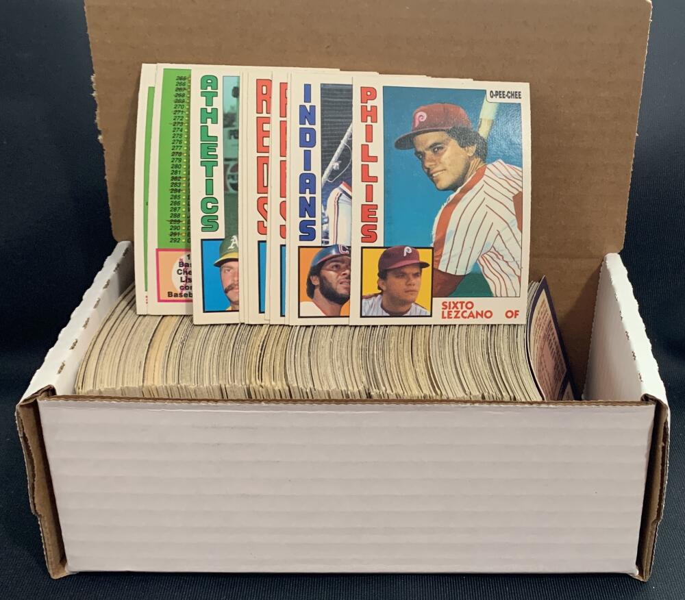 1984 O-Pee-Chee Baseball Trading Cards - Box Over 320 cards! - Lot #3 Image 1