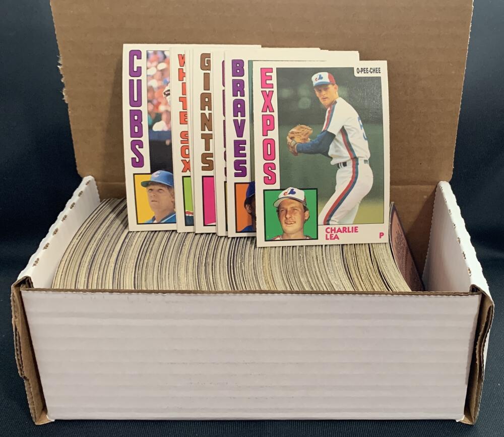 1984 O-Pee-Chee Baseball Trading Cards - Box Over 320 cards! - Lot #4 Image 1