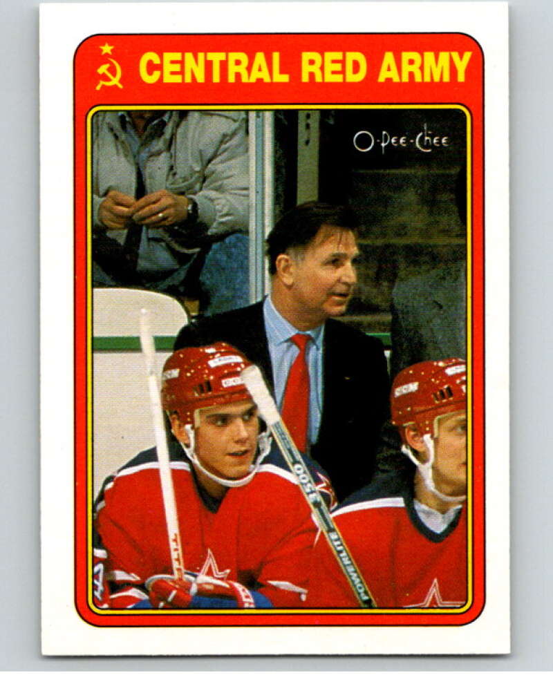 1990-91 O-Pee-Chee Red Army #17R Viktor Tikhonov CO   V65019 Image 1