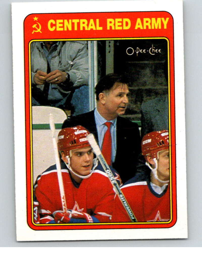 1990-91 O-Pee-Chee Red Army #17R Viktor Tikhonov CO   V65020 Image 1