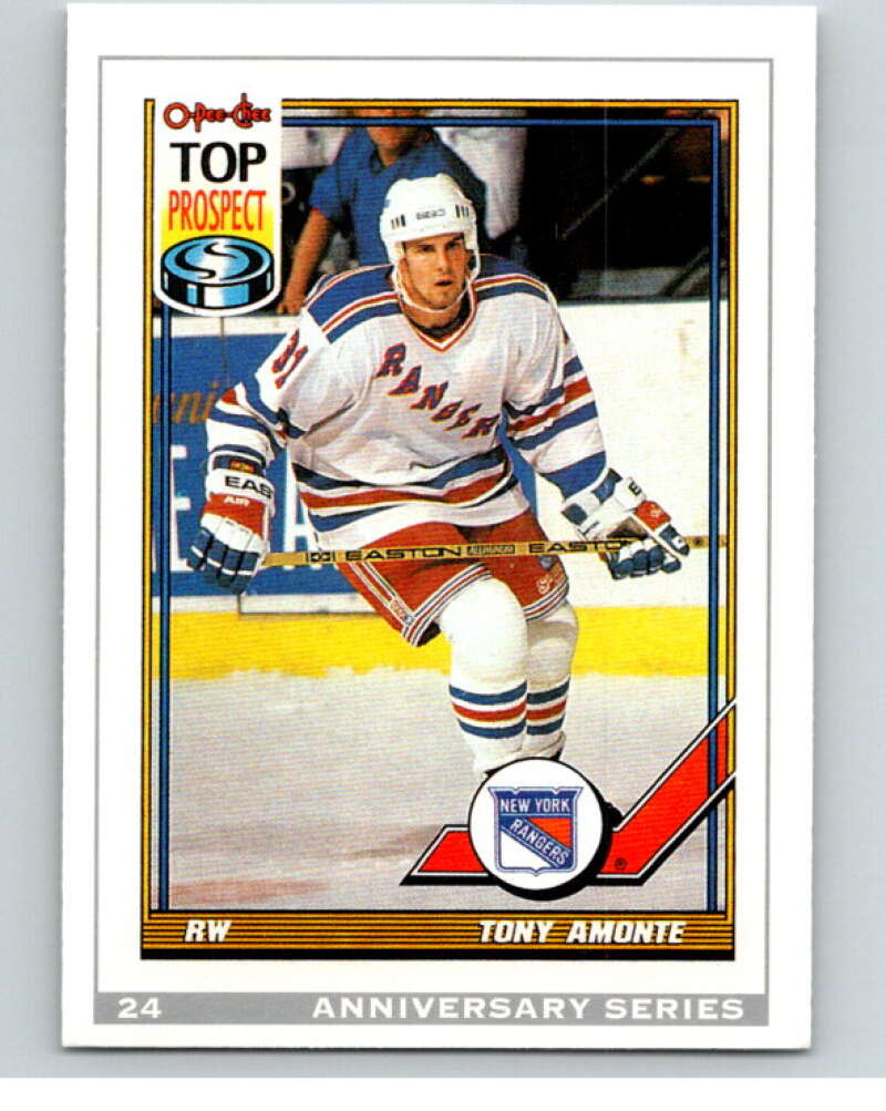 1992-93 O-Pee-Chee 25th Anniversary Inserts #24 Tony Amonte   V65117 Image 1