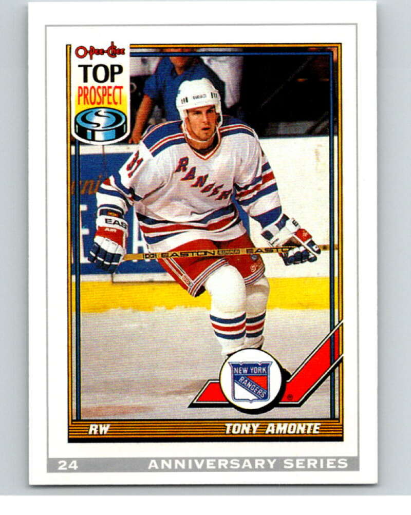 1992-93 O-Pee-Chee 25th Anniversary Inserts #24 Tony Amonte   V65118 Image 1