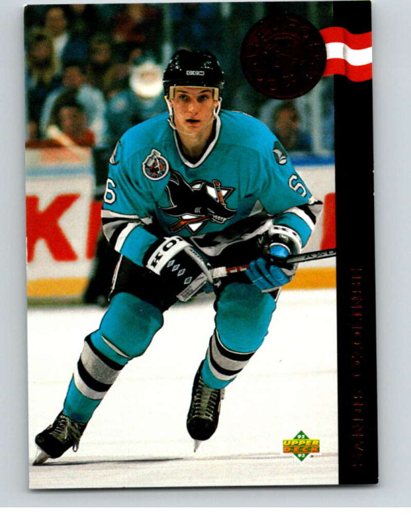 1992-93 Upper Deck Euro-Rookies #ER16 Sandis Ozolinsh  San Jose Sharks  V65171 Image 1