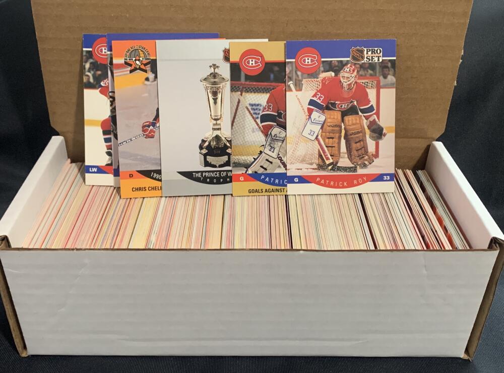 1990-91 Pro Set Hockey Trading Cards - Box Over 500 cards! - Lot #2 Image 1
