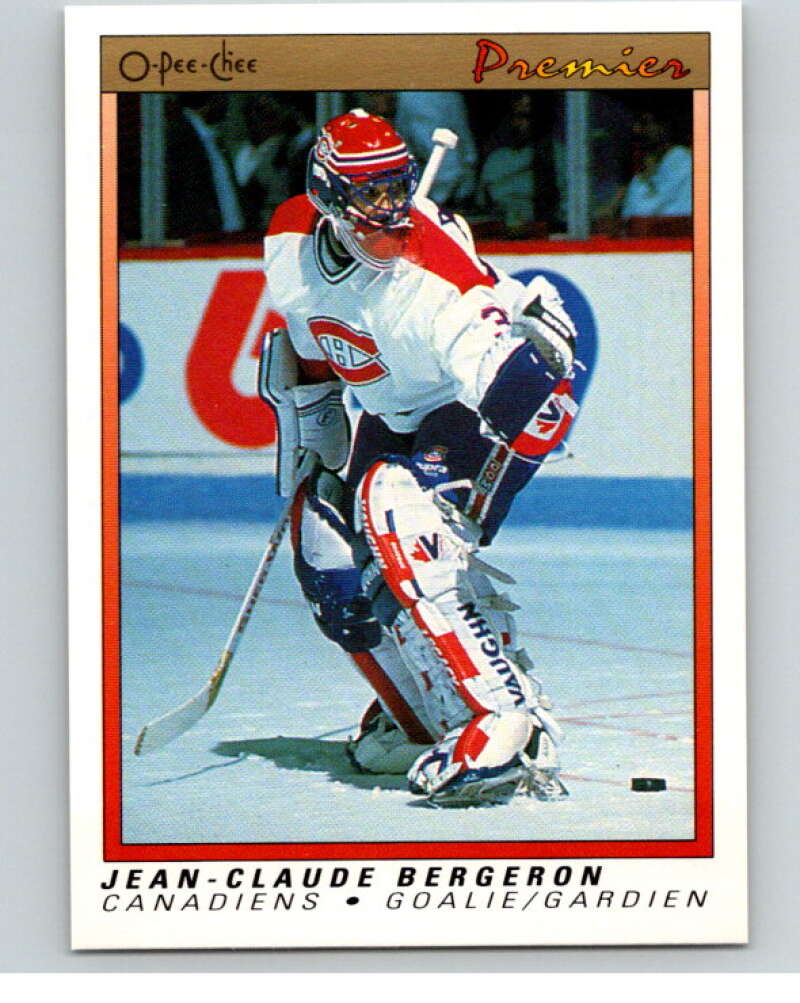 1990-91 OPC Premier #4 Jean-Claude Bergeron  RC Rookie  V65522 Image 1