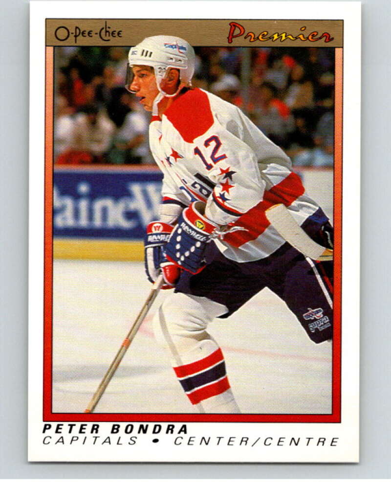 1990-91 OPC Premier #7 Peter Bondra  RC Rookie Capitals  V65271 Image 1