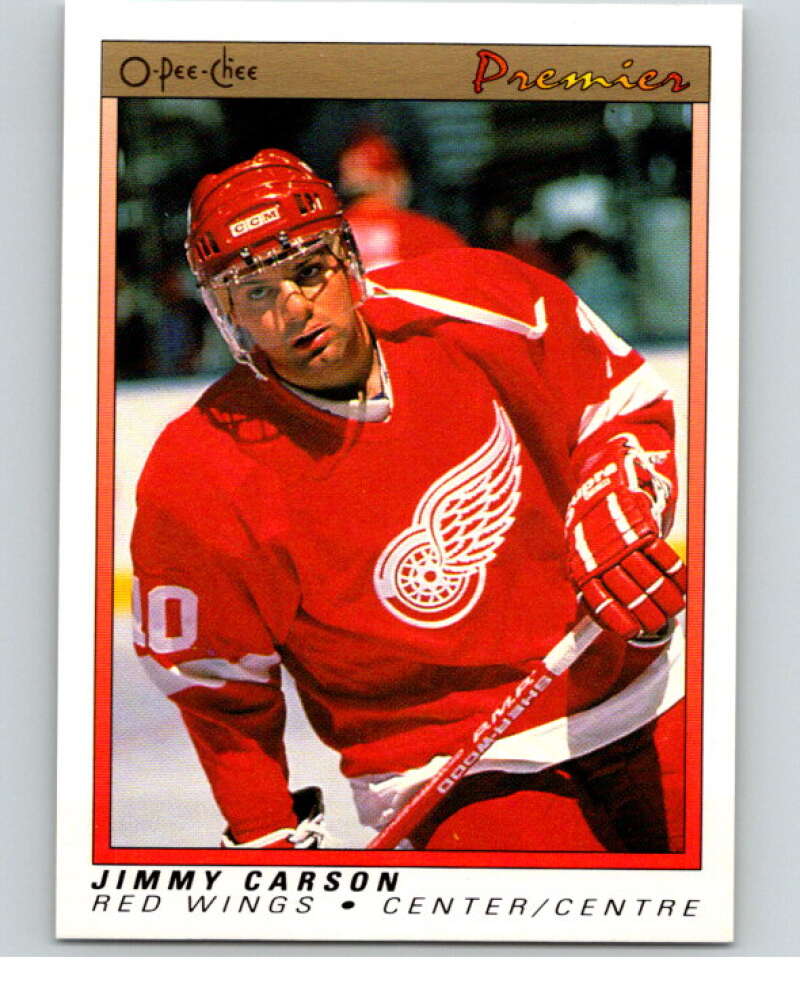 1990-91 OPC Premier #12 Jimmy Carson  Detroit Red Wings  V65282 Image 1