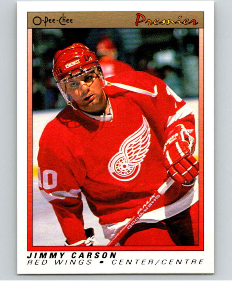 1990-91 OPC Premier #12 Jimmy Carson  Detroit Red Wings  V65283 Image 1