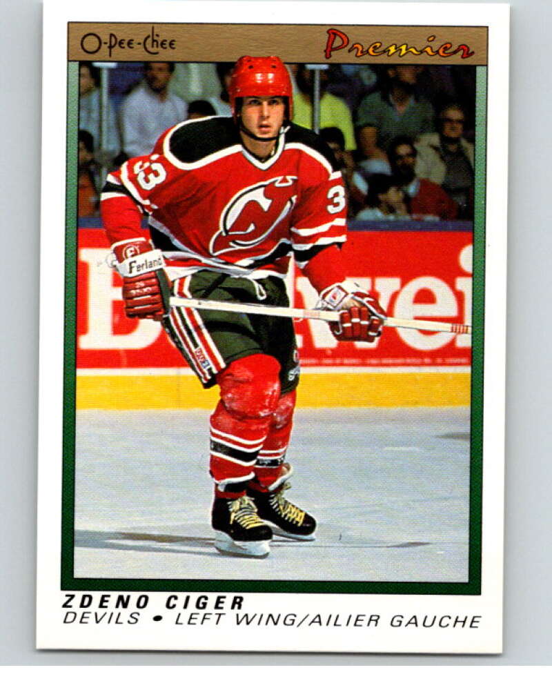 1990-91 OPC Premier #15 Zdeno Ciger  RC Rookie New Jersey  V65287 Image 1