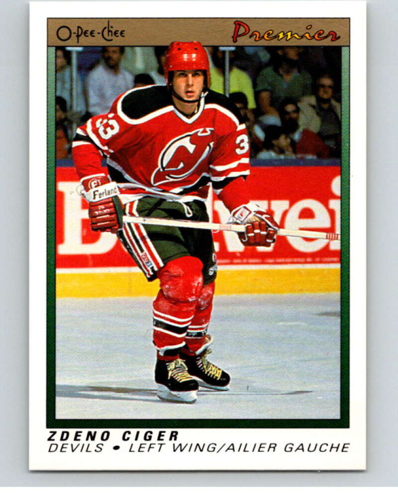 1990-91 OPC Premier #15 Zdeno Ciger  RC Rookie New Jersey  V65288 Image 1