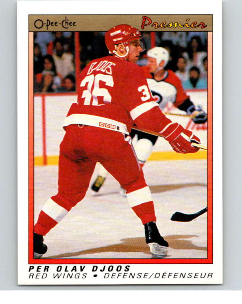 1990-91 OPC Premier #24 Per-Olav Djoos  Detroit Red Wings  V65309 Image 1