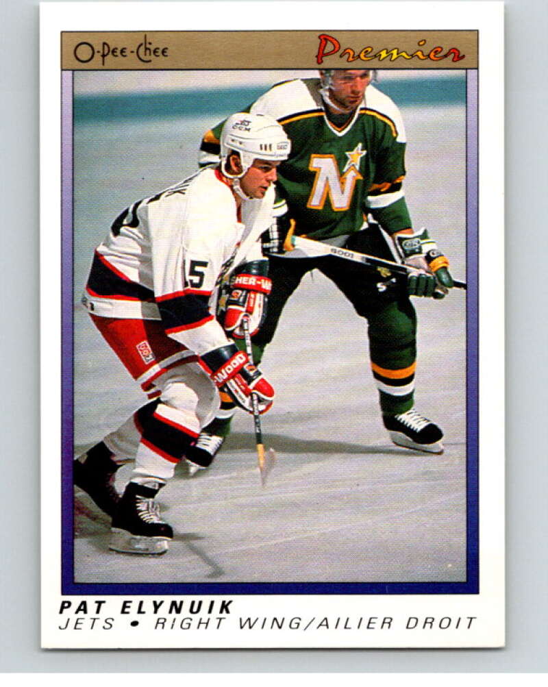 1990-91 OPC Premier #28 Pat Elynuik  Winnipeg Jets  V65315 Image 1