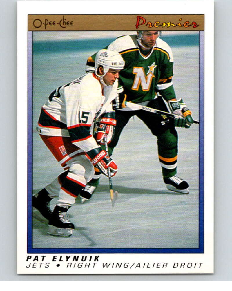 1990-91 OPC Premier #28 Pat Elynuik  Winnipeg Jets  V65316 Image 1