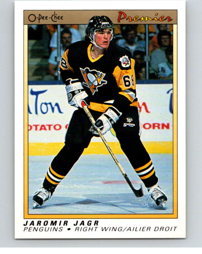 1990-91 OPC Premier #50 Jaromir Jagr  RC Rookie Penguins  V65349 Image 1