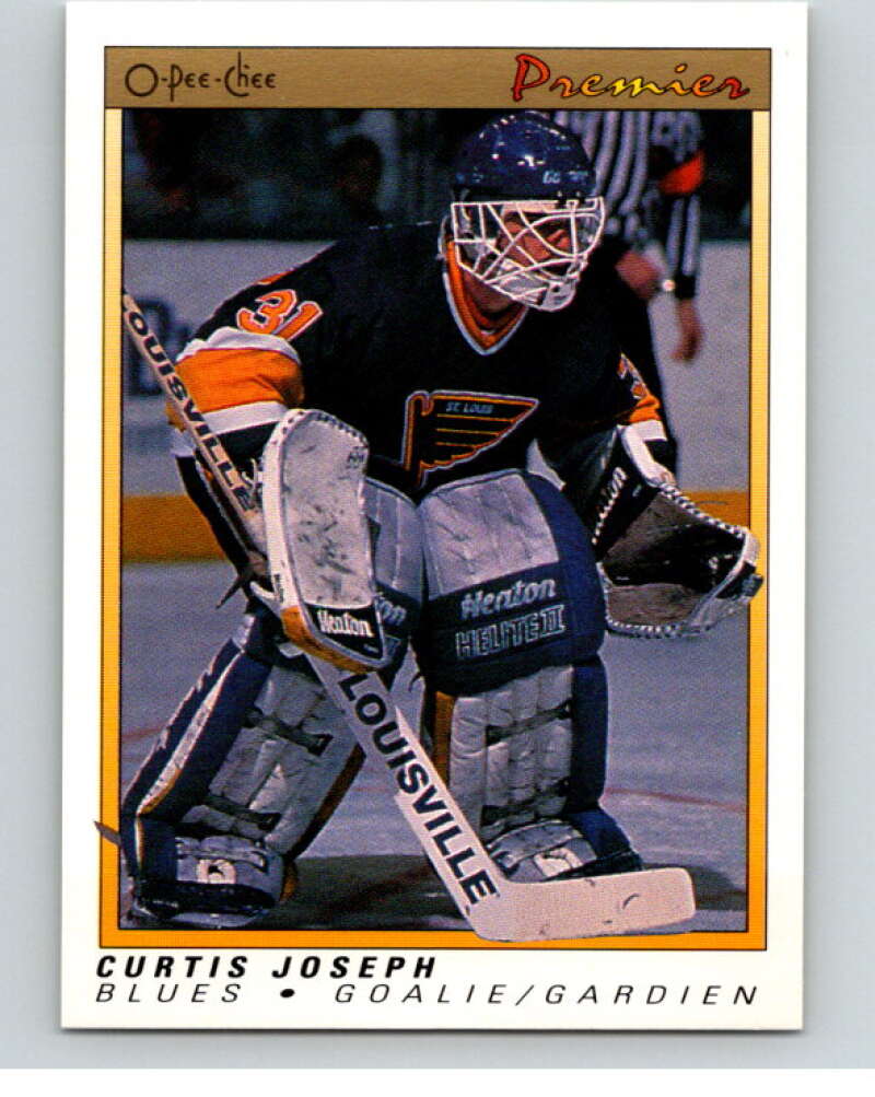 1990-91 OPC Premier #51 Curtis Joseph  RC Rookie St. Louis Blues  V65350 Image 1