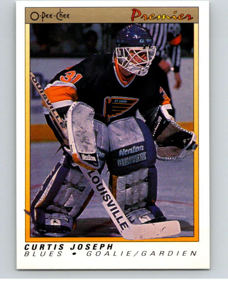 1990-91 OPC Premier #51 Curtis Joseph  RC Rookie St. Louis Blues  V65351 Image 1