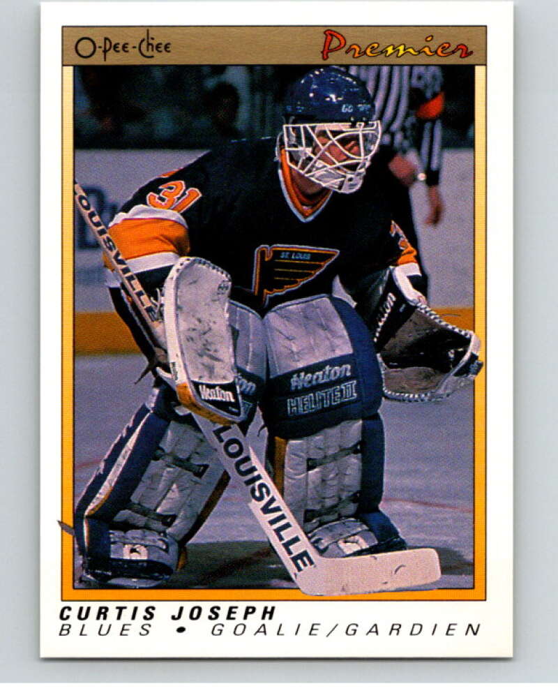 1990-91 OPC Premier #51 Curtis Joseph  RC Rookie St. Louis Blues  V65352 Image 1