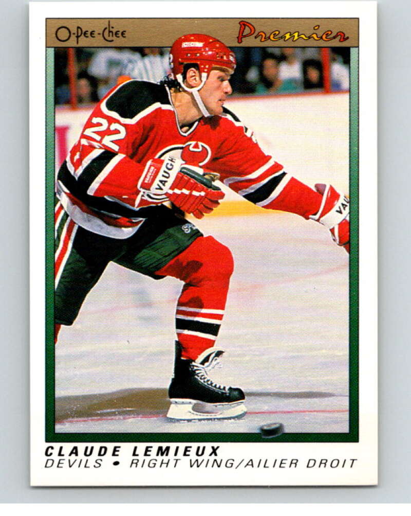 1990-91 OPC Premier #62 Claude Lemieux   V65370 Image 1