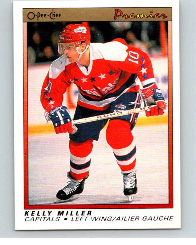 1990-91 OPC Premier #72 Kelly Miller  Washington Capitals  V65386 Image 1