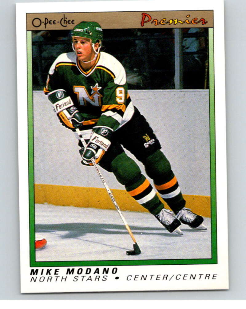 1990-91 OPC Premier #74 Mike Modano  RC Rookie North Stars  V65389 Image 1