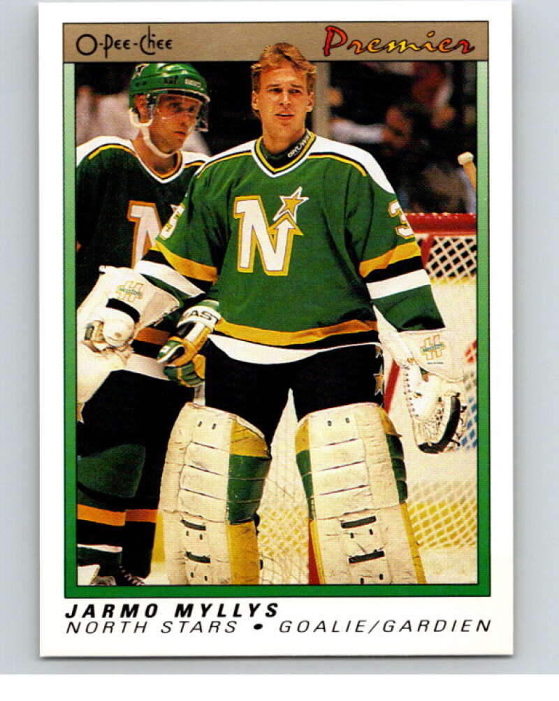 1990-91 OPC Premier #80 Jarmo Myllys  RC Rookie North Stars  V65397 Image 1