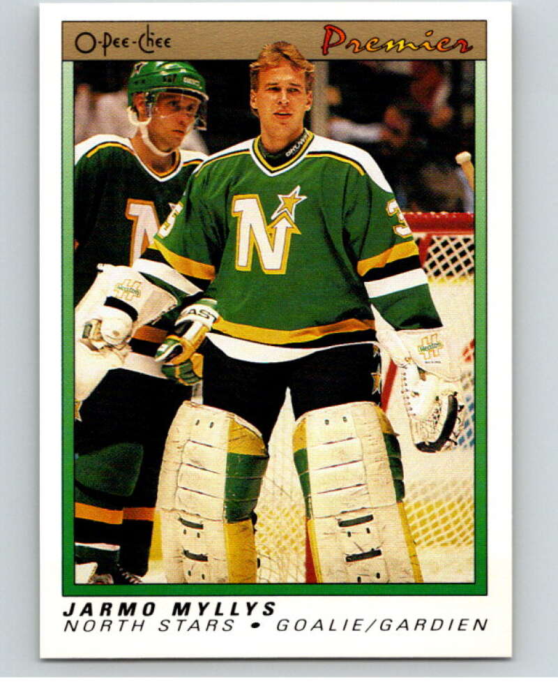 1990-91 OPC Premier #80 Jarmo Myllys  RC Rookie North Stars  V65398 Image 1