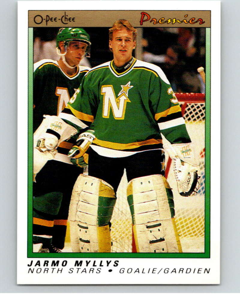 1990-91 OPC Premier #80 Jarmo Myllys  RC Rookie North Stars  V65399 Image 1