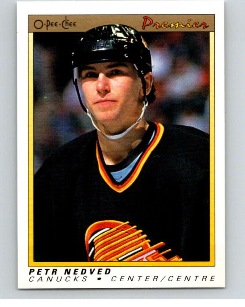1990-91 OPC Premier #81 Petr Nedved  RC Rookie Canucks  V65400 Image 1
