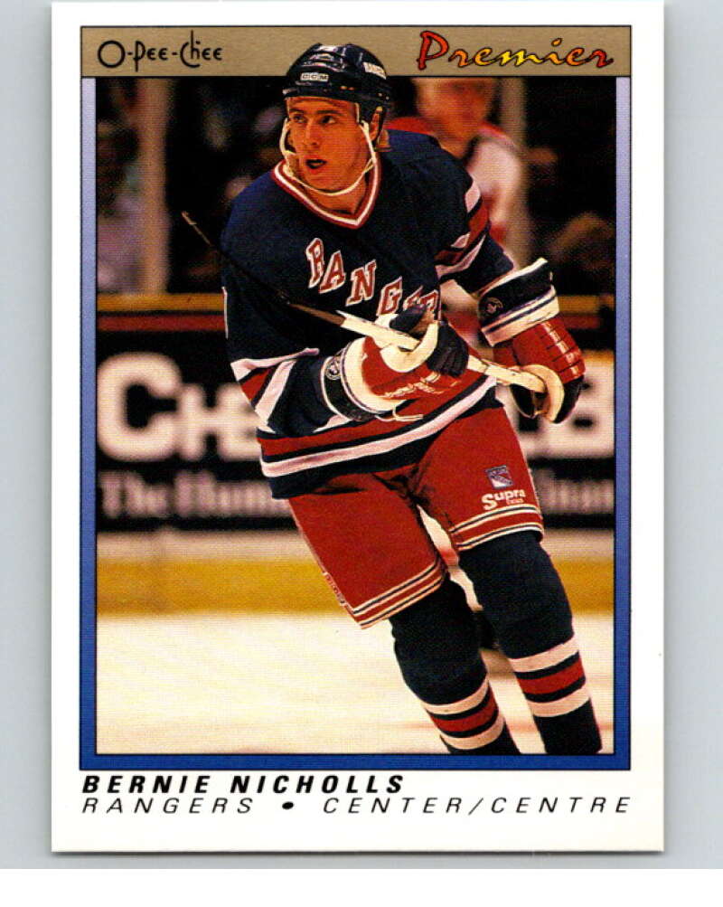 1990-91 OPC Premier #83 Bernie Nicholls   V65404 Image 1
