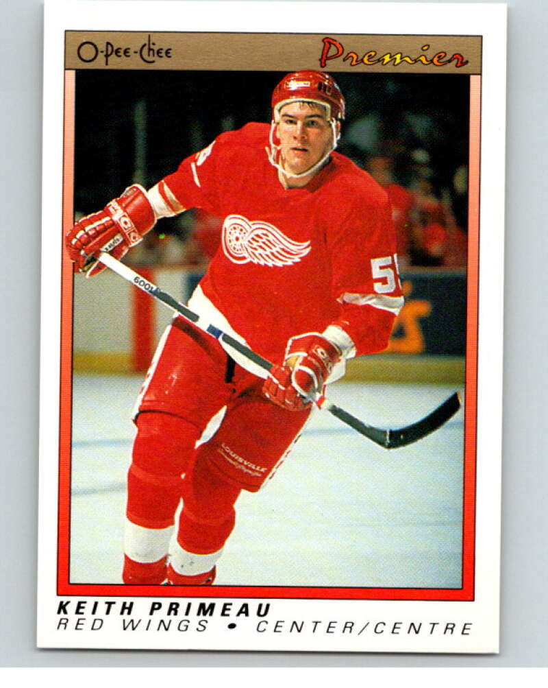 1990-91 OPC Premier #91 Keith Primeau  RC Rookie Wings  V65422 Image 1