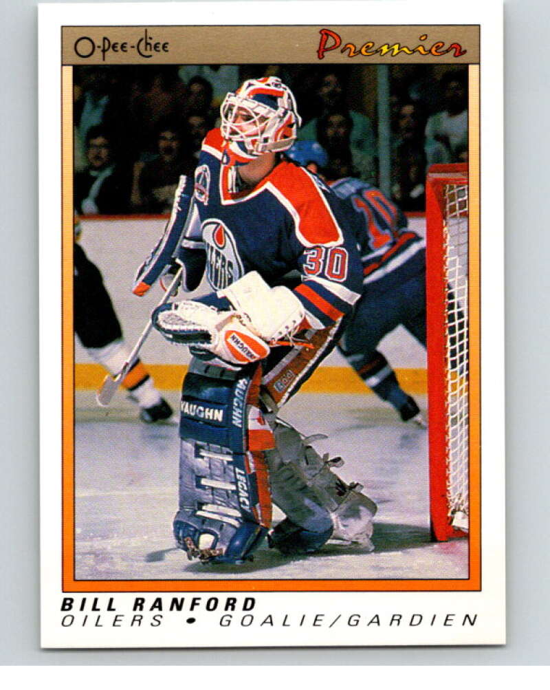 1990-91 OPC Premier #94 Bill Ranford  Edmonton Oilers  V65427 Image 1